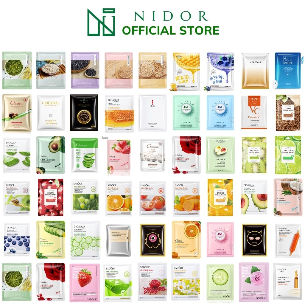 Combo 50 Mặt Nạ Dưỡng Trắng Mịn Da, Cấp Ẩm, Mờ Thâm, Chống Lão Hoá - Nội Địa Trung