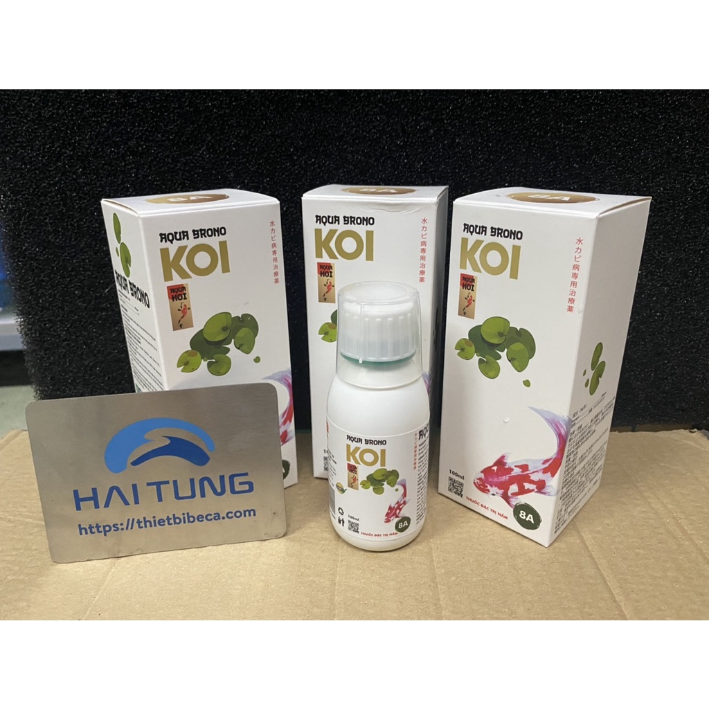 Chế phẩm số 8A - phòng và đặc trị nấm cá koi AQUA BRONO sản phẩm của AquaKoi lọ 100ml