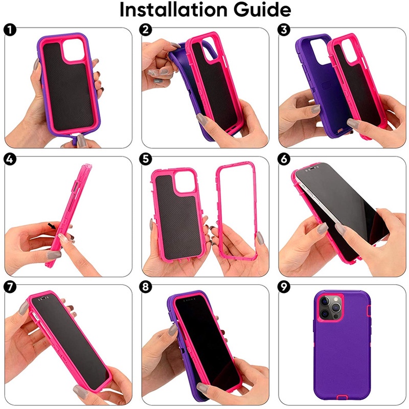 Ốp Điện Thoại Chống Sốc Cho for iPhone 13 Pro Max Mini XR X XS Max Defender Case