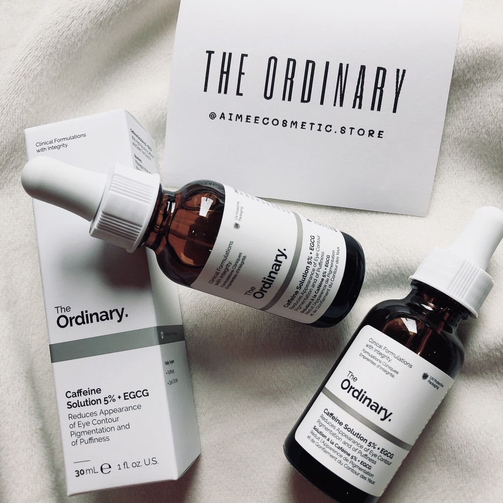 Tinh chất dưỡng The Ordinary Caffeine Solution 5% + EGCG -  Serum Dưỡng vùng mắt - Giảm Thâm và Bọng Mắt