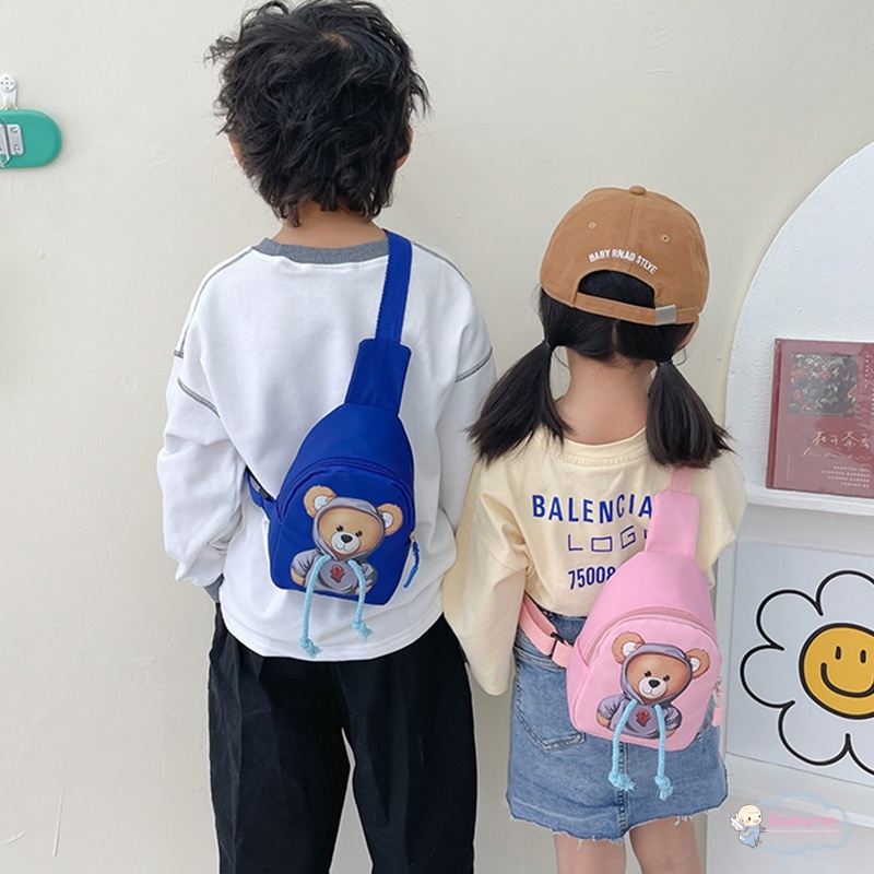 Túi Đeo Chéo Hình Gấu Hoạt Hình Dễ Thương Cho Bé