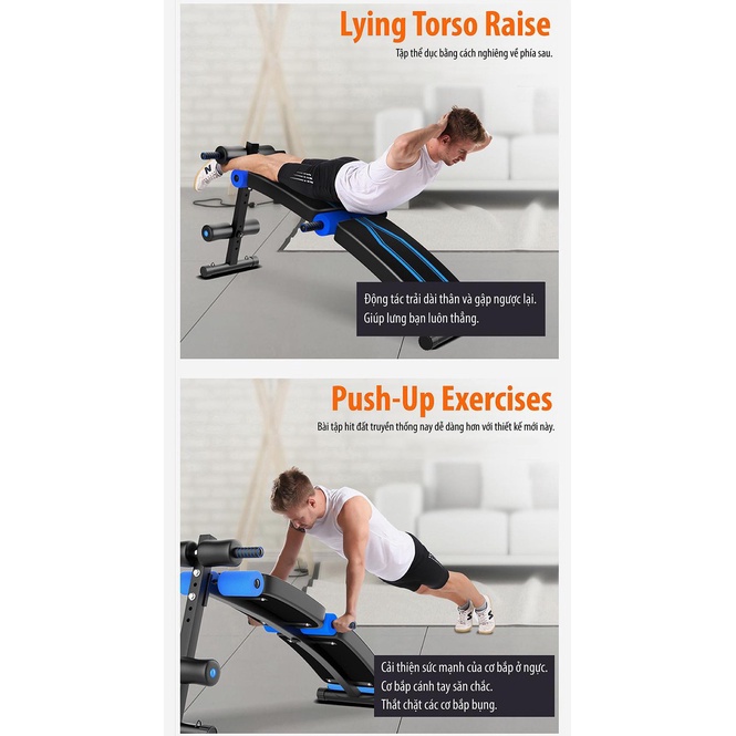 professionall.gym19-Ghế tập bụng cong muse màu có chốt gập 118 RED