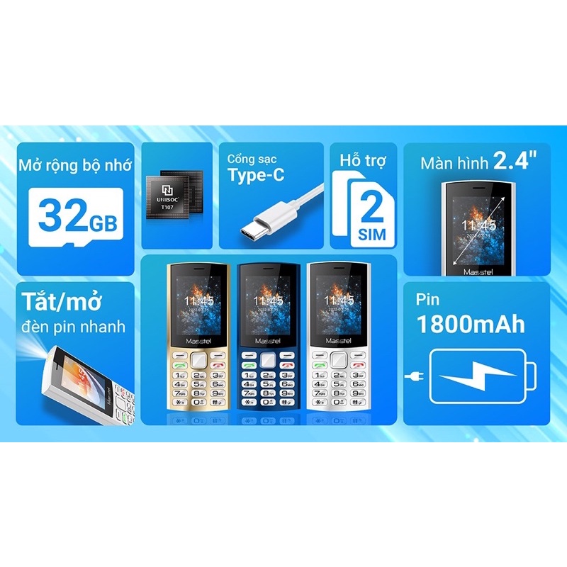 Điện thoại Masstel Lux 20 4G - hàng chính hãng, full hộp , nguyên seal