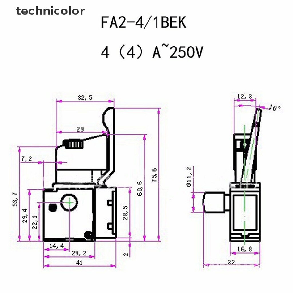 Technicolor Công Tắc Điều Khiển Tốc Độ Khoan Điện FA2 / 61BEK 220v6a
