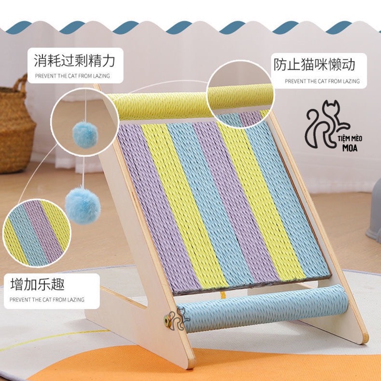 Cào móng cầu vồng - Bàn cào móng cho mèo - Tiệm Mèo Moa