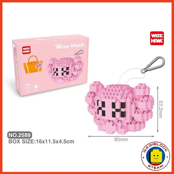 Xếp hình 3 D Kaws móc chìa khóa WISE HAWK-2586-2589