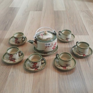 Bộ ấm trà Minh Long vẽ hoa đào