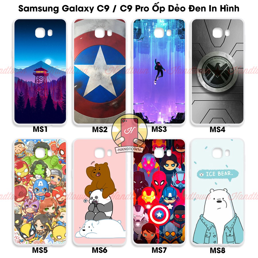 Ốp Lưng Samsung Galaxy C9 / C9 Pro Dẻo trong In Hình Nhiều Mẫu Phần A