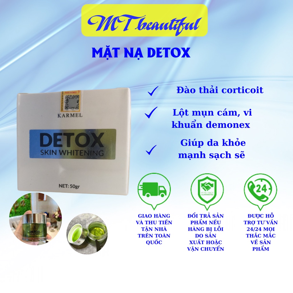 Mặt nạ detox KARMEL , mặt nạ  thải độc, corticoit 30g