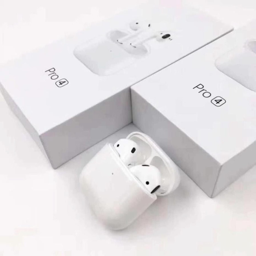 Tai nghe Airpod Pro 4 Blutooth Đàm thoại, âm thanh sắc nét, đổi tên và định vị chuẩn 2021 BH 1 Đổi 1 Trong 6 Tháng