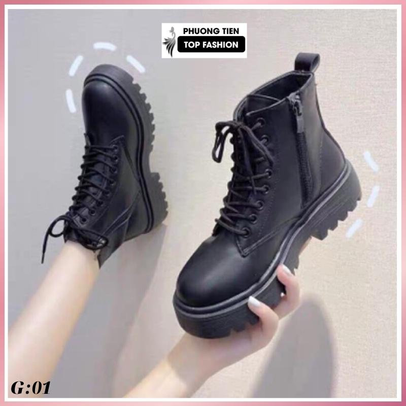 Giày bốt ullzang,giày nữ đi vào cực sang chảnh,thích hợp đi làm đi chơi,đi muôn nơi. topfashion: G01