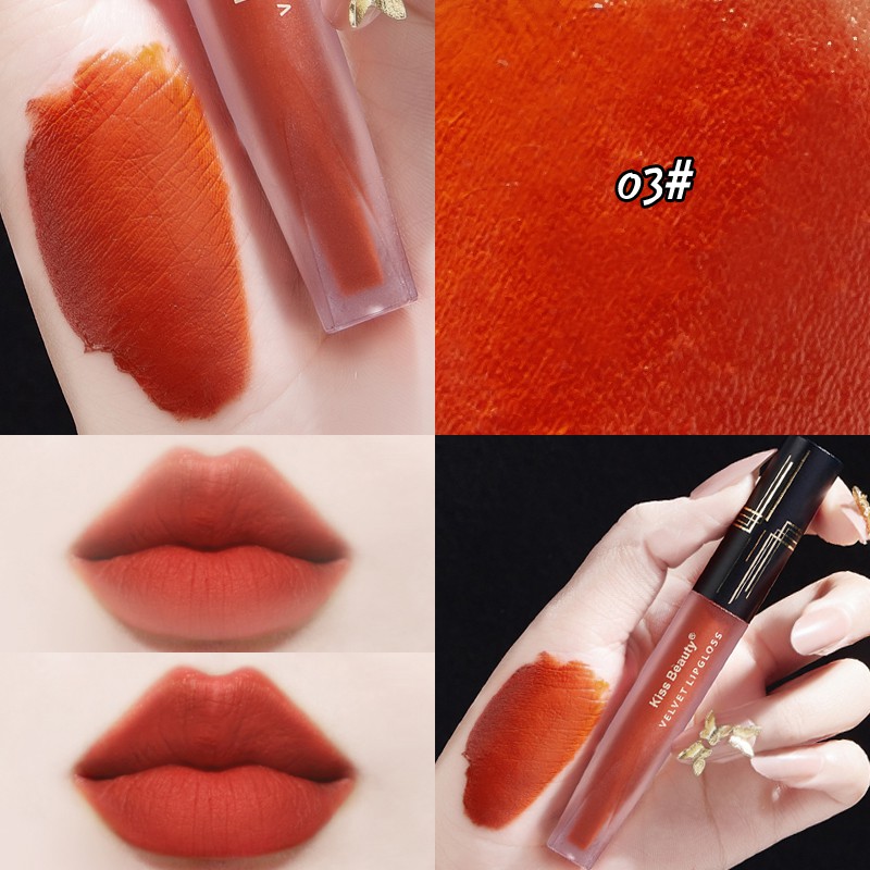 (Hàng Mới Về) Son Môi Kiss Beauty Kết Cấu Nhung Mịn Chống Thấm Nước Không Phai | BigBuy360 - bigbuy360.vn