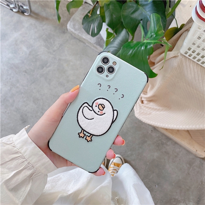 Ốp lưng iphone thêu vịt vui nhộn 5/5s/6/6plus/6s/6splus/7/7plus/8/8plus/x/xr/xs/11/12/pro/max/plus/promax - Awifi H4-1 | BigBuy360 - bigbuy360.vn
