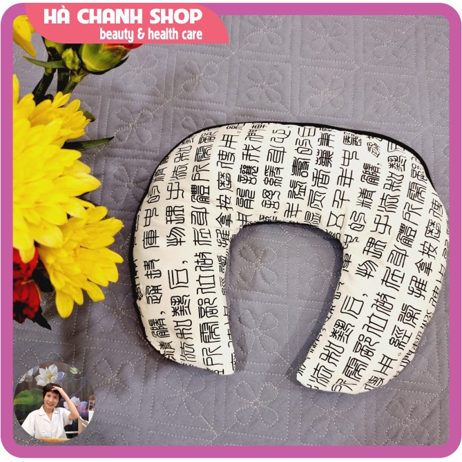 Gối Chườm Ngải Cứu Cong Chữ U Làm Nóng Bằng Lò Vi Sóng Chườm Ấm Đầu Cổ Vai Hỗ Trợ Đau Mỏi Lưng Cổ Vai Gáy