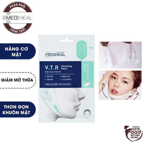 Mặt nạ nâng cơ, giảm mỡ thừa, tạo hình V-line Hàn Quốc Mediheal V.T.R Stretching Patch