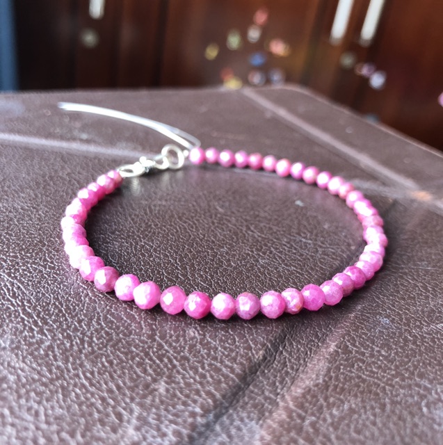 Vòng tay hồng ngọc giác 4.3 li