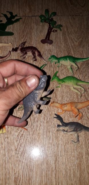 Sét 12 mô hình khủng long bằng nhựa cứng đặc loại nhỏ