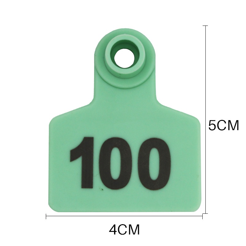 100PCS 5x4cm Thẻ Đeo Tai Heo Có In Số 001-100,Nhãn Dán Tai Heo Thẻ Đeo Tai Bằng Nhựa Cho Động Vật Gia Súc Lợn Bò Dê