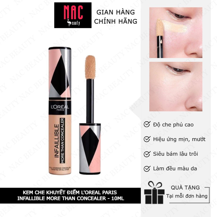 Kem Che Khuyết Điểm L'Oreal Paris Infallible More Than Concealer 10ml