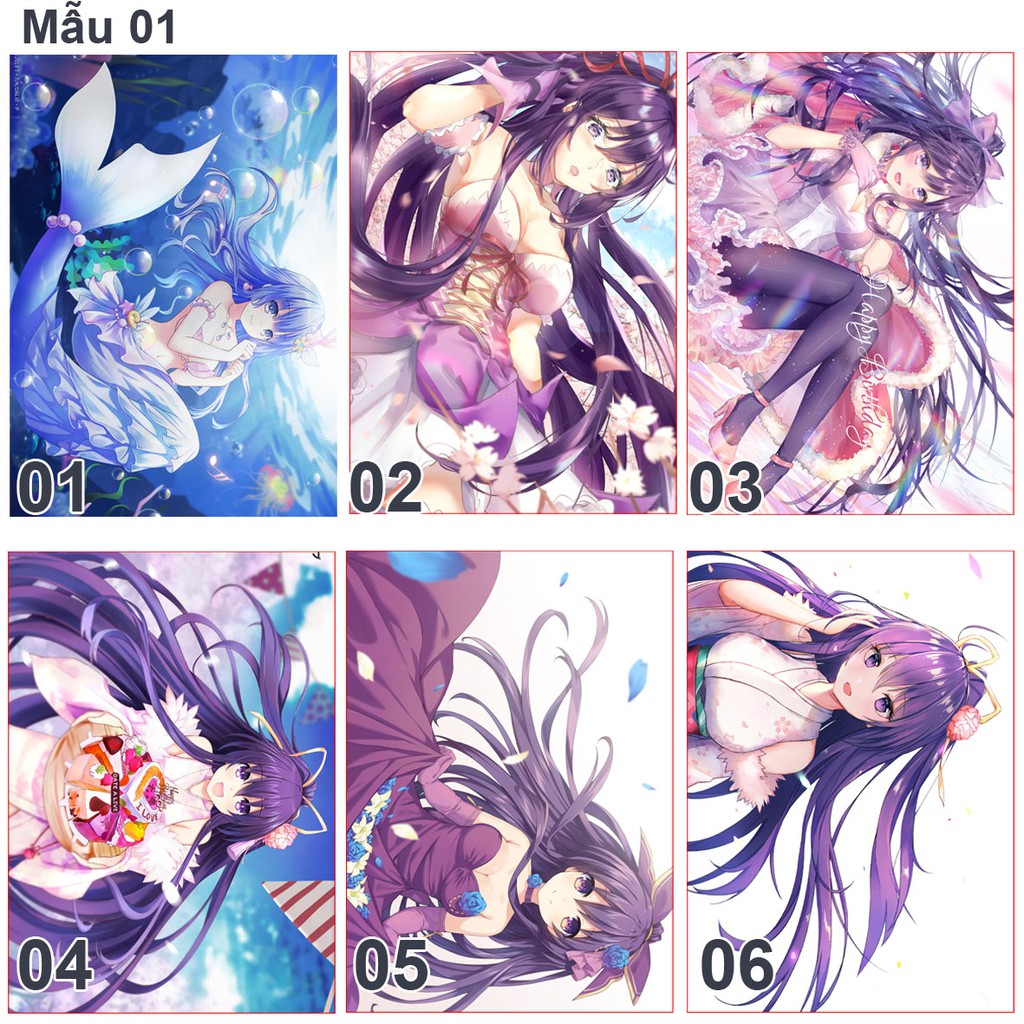 Poster anime Date A Live nhân vật Tohka( nhiều mẫu)