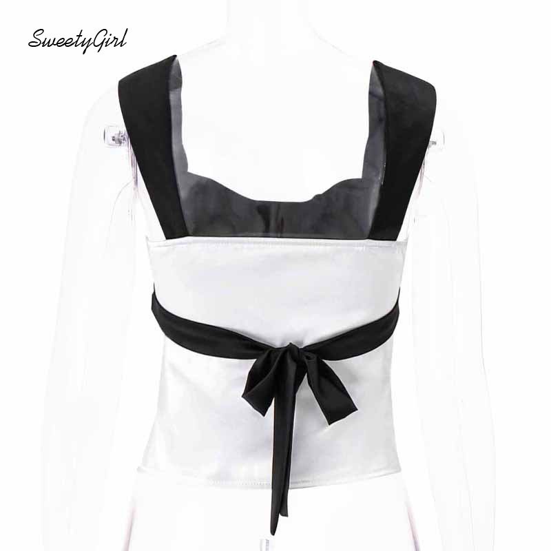 Áo Tank Top Ôm Dáng Hở Vai Phối Màu Tương Phản Thời Trang 2022 Quyến Rũ Cho Nữ