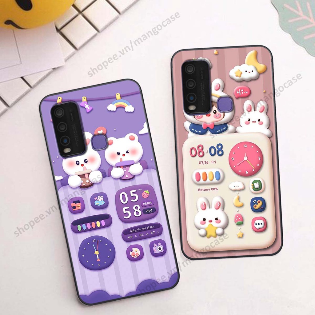 Ốp lưng Vivo Y30 / Y50 hình gấu, thỏ, đồng hồ cute dễ thương