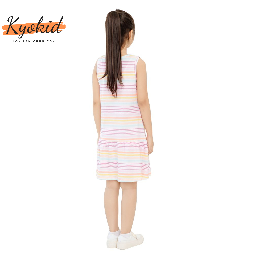 Đầm bé gái sát nách in tim, váy đầm bé gái chất liệu mềm mịn thoáng mát, size đại 20-40 kg, K20