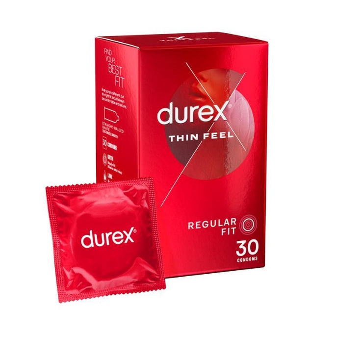 Bao cao su Durex Fetherlite thin feel Úc chính hãng, siêu mỏng - Hộp lớn 30 bao