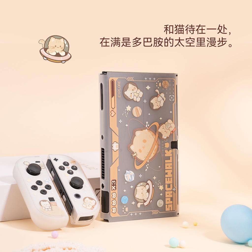 Ốp Bảo Vệ Máy Chơi Game Nintendo Switch Và Switch OLED Hình Mèo Dễ Thương