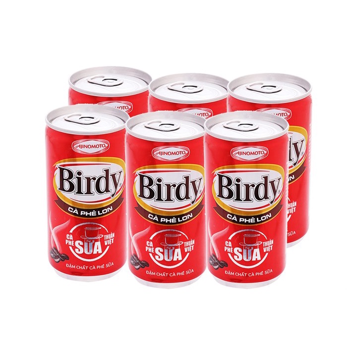 Cà phê lon đen / sữa đá Birdy 170ml