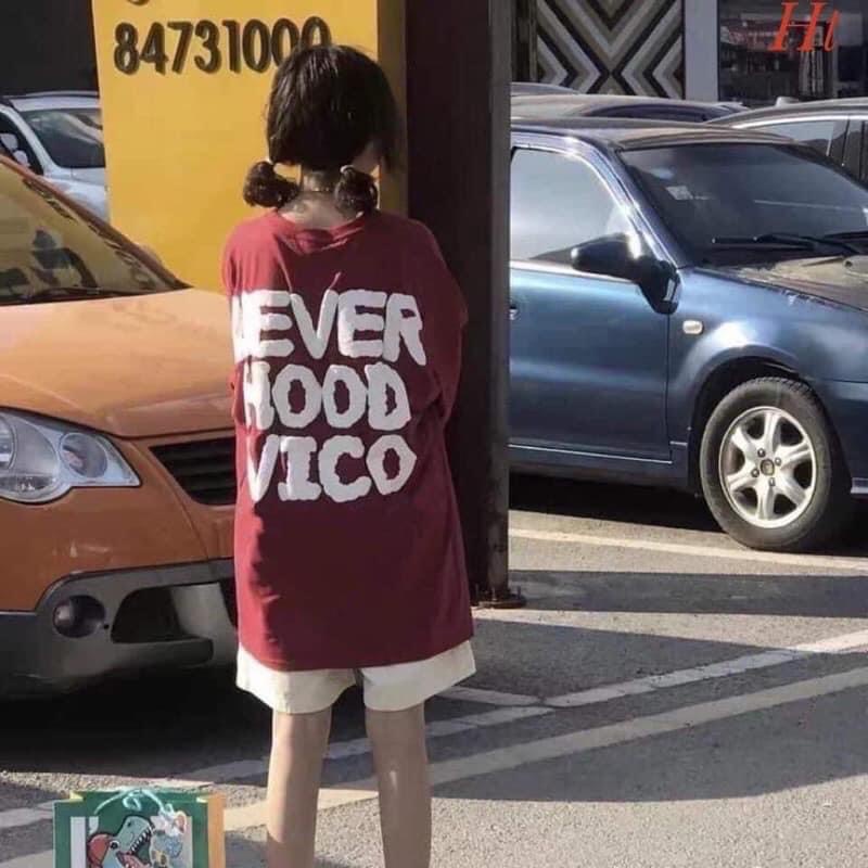 Set bộ áo thun tay lỡ dáng rộng in chữ NEVER kèm quần đùi dáng rộng unisex nam nữ mặc được ZADOLA