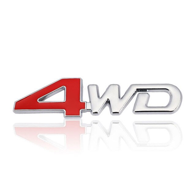 Tem Logo Chữ  4WD Dán Trang Trí Đuôi Xe Ô Tô