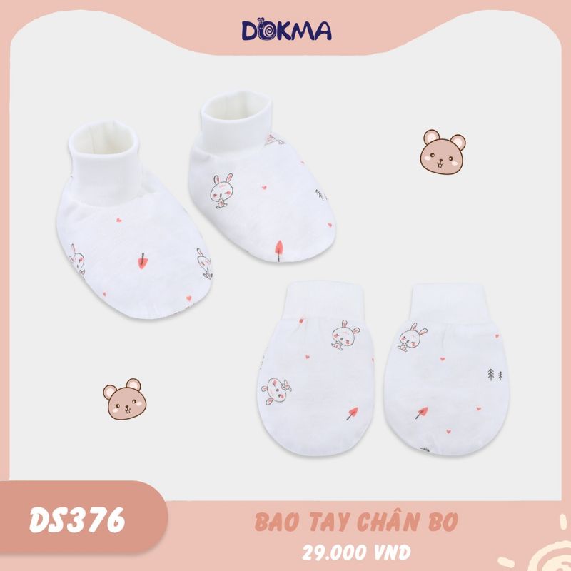 Set bao tay chân sơ sinh Dokma mã DS376