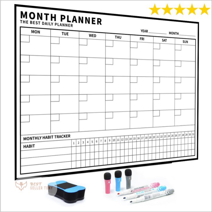 Libishop - Lịch trình kế hoạch từ tính thông minh - Board plan