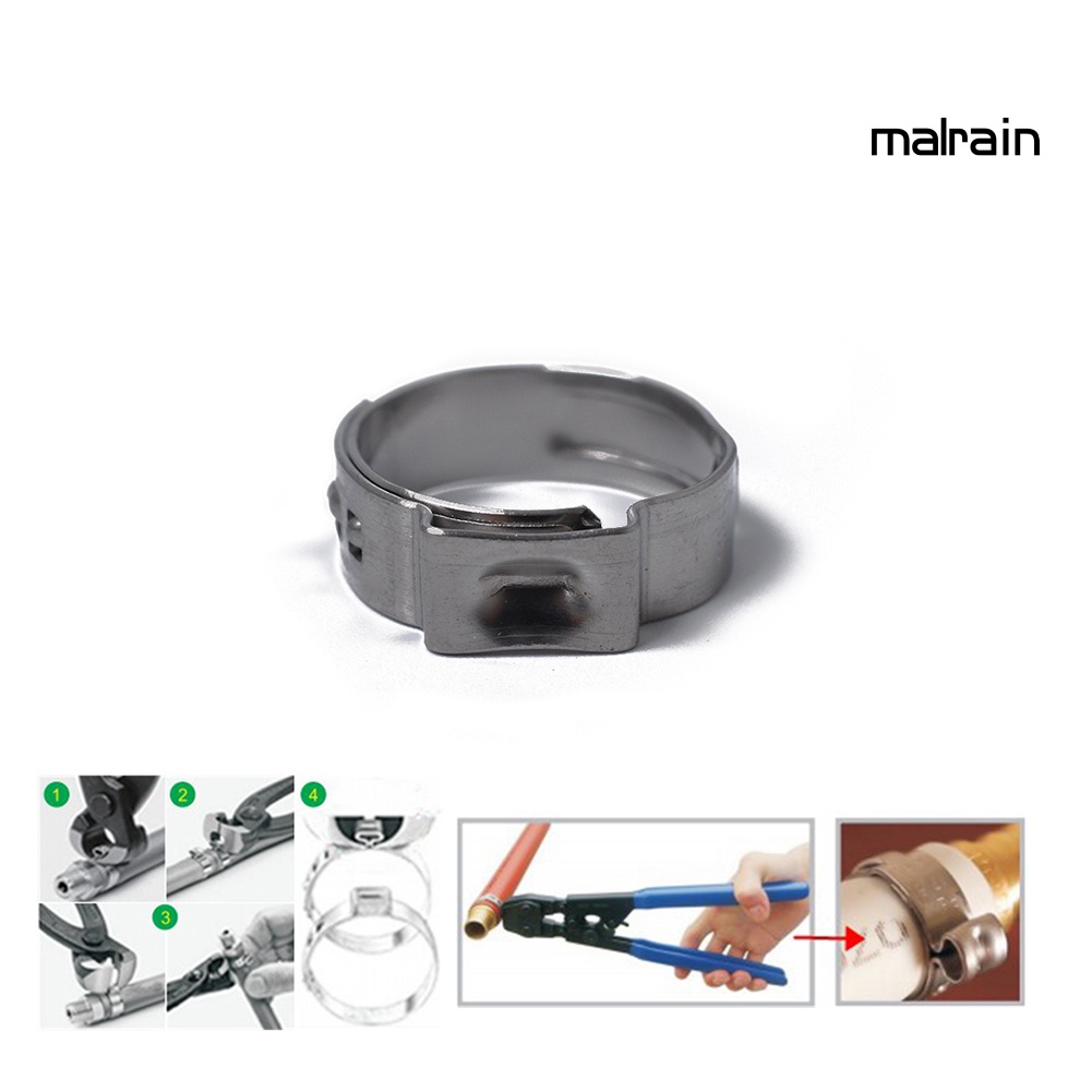 Set 10 Kẹp Ống Nhiên Liệu Hình Chữ O Bằng Thép Không Gỉ