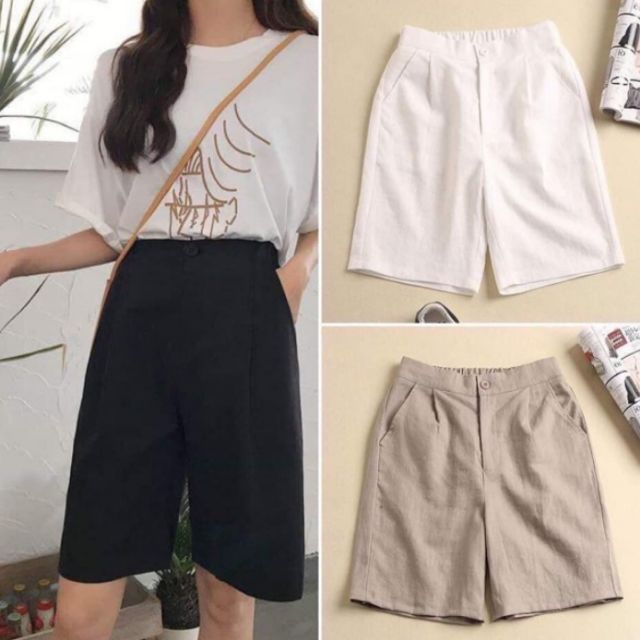 [Mã SMA071008 hoàn 10K xu đơn 0Đ] Quần ống rộng lửng - chất đũi hàn mềm mịn mát mẻ