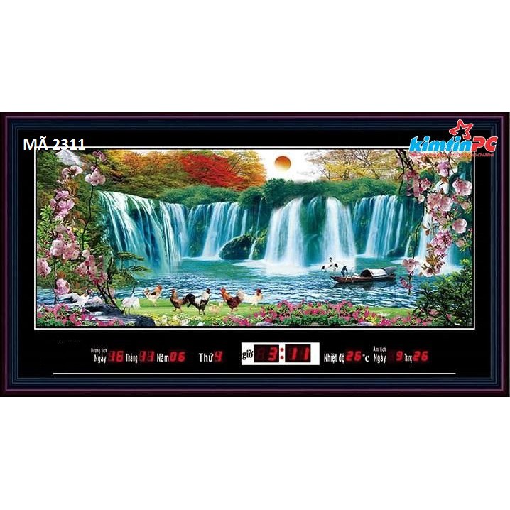 Lịch vạn niên - Tranh Suối - 50x90cm - mã 2311