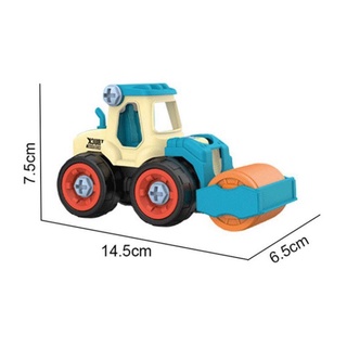 Bộ 4 xe lắp ráp xe công trình (kèm tua vít)