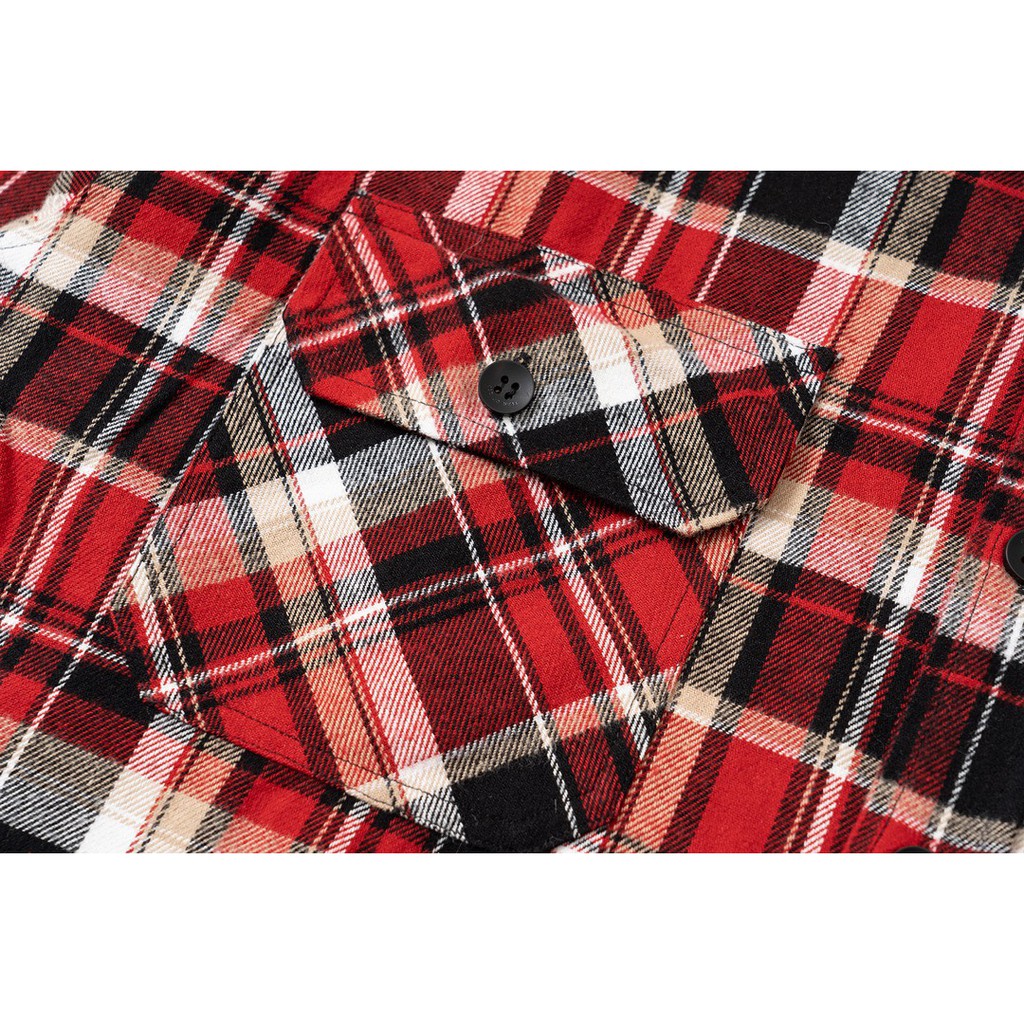 ⚡️[Mirror Quality] - Áo sơ mi Fear of God 6th Collection Plaid Oversized Heavy Flannel Shirt With Denim, áo flannel FOG | BigBuy360 - bigbuy360.vn