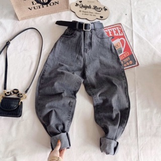 Quần Baggy Jeans Lưng Cao Trơn🔥