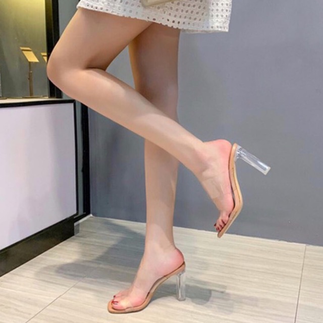 Guốc 2 quai mica gót dẹp 6p và 8p