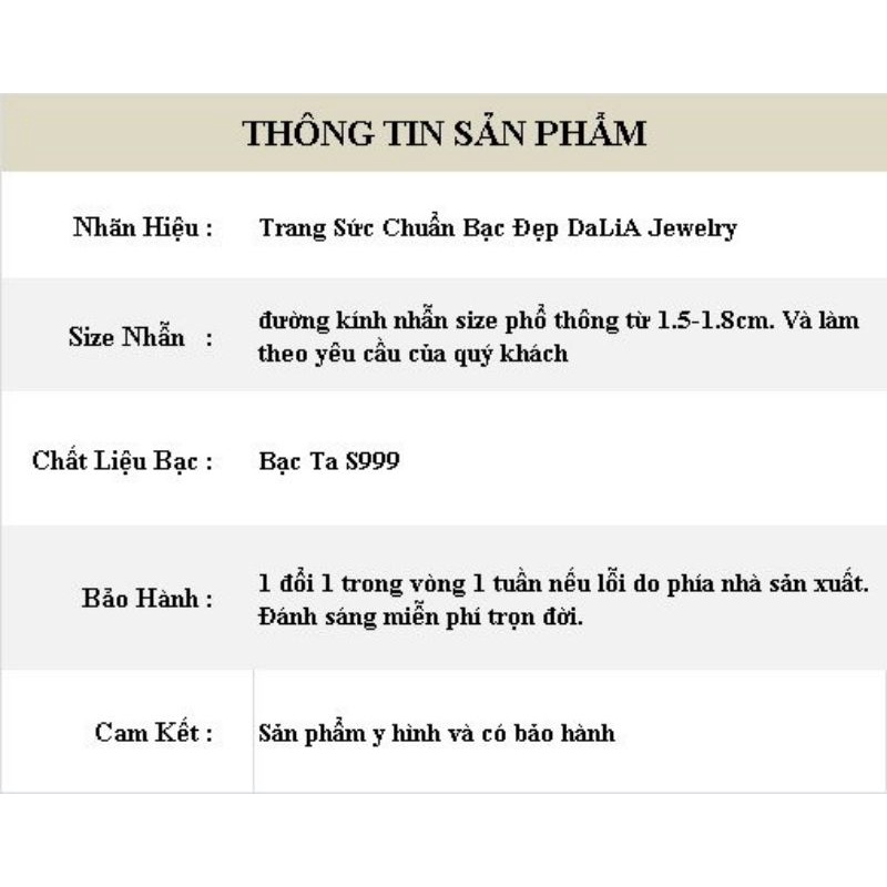 Nhẫn bạc trơn basic đủ size nhỏ đến to DaLiA Jewelry nhẫn bạc đơn giản cho nàng ...