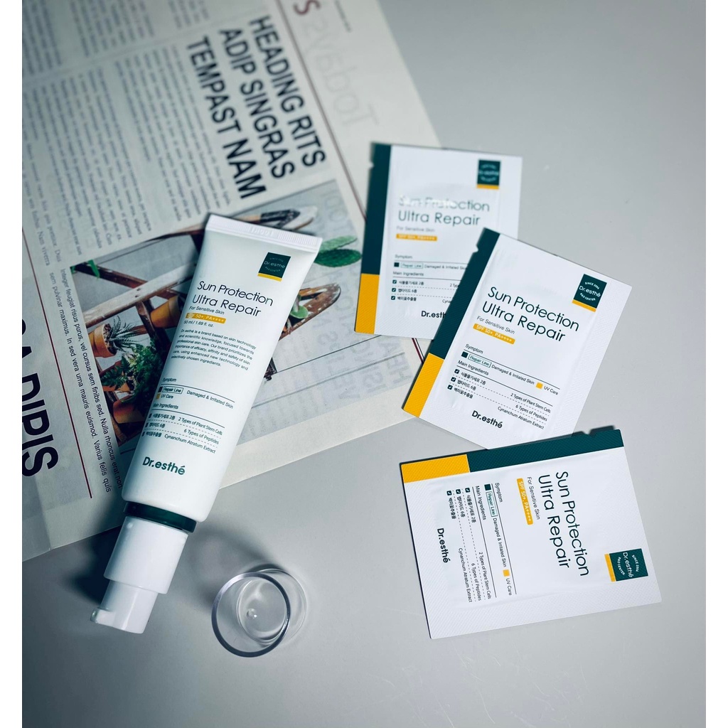 Kem Chống Nắng Phổ Rộng Dr.Esthé Sun Protection Ultra Repair Phục Hồi Da Nhạy Cảm, Sau Lăn Kim, Laser