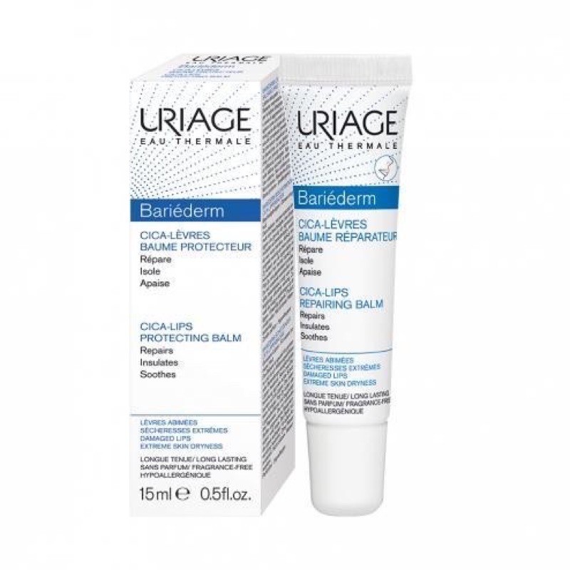 Uriage Kem Chăm Sóc Môi Khô, Nứt Nẻ Bariederm Cica-Levres Baume Protecteur 15ml