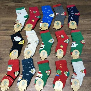Set 10 đôi tất noel cho bé cực đẹp từ 5-12 tuổi