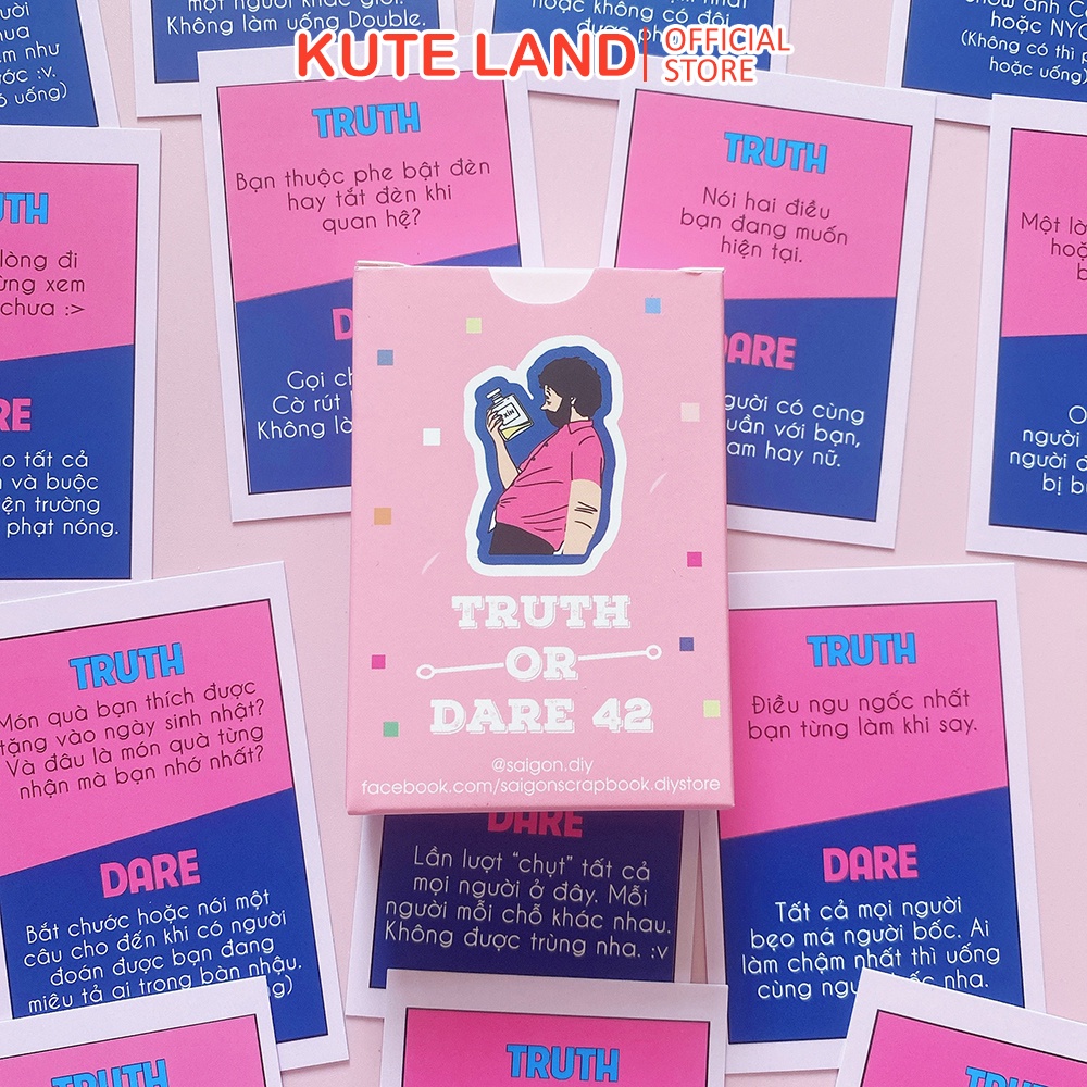 Bộ Bài Drinking Game Truth Or Dare 42 Lá Hot Trend Uống Rượu Bia Đi Nhậu Thử Thách Hay Khuấy Động Tụ Tập Bạn Bè TD42L