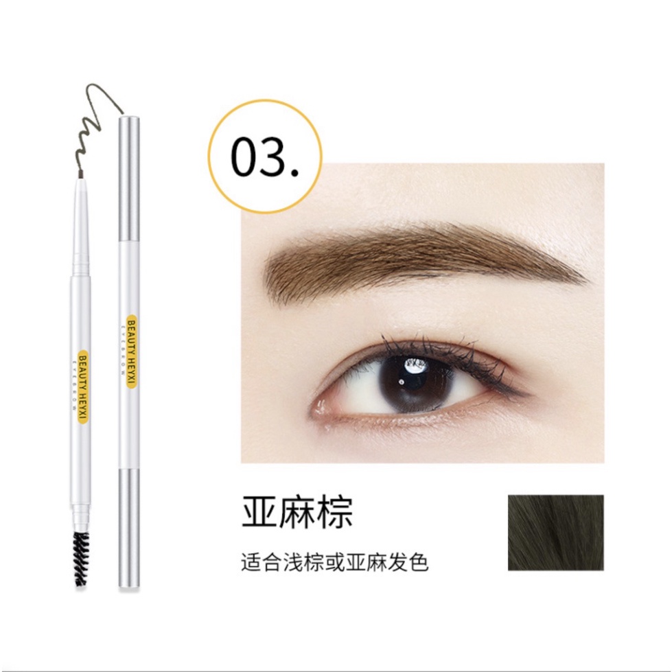 Chì kẻ mày 2 đầu nét mảnh HEYXI Verythin Eyebrow Pencil HCKM1 | BigBuy360 - bigbuy360.vn