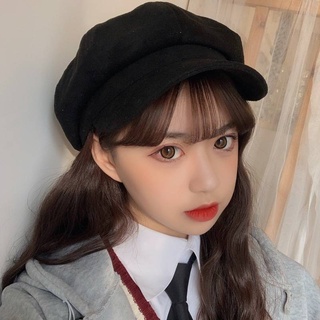 Octagonal Hat/Autumn and Winter British Retro Newsboy Hat/Fresh College Style Beret