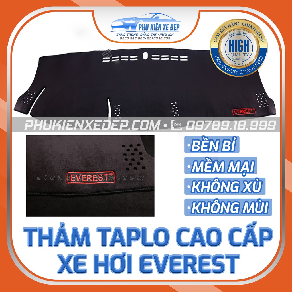 Thảm taplo ô tô lông cừu HÀNG LOẠI I xe EVEREST có 3 lớp chống trượt