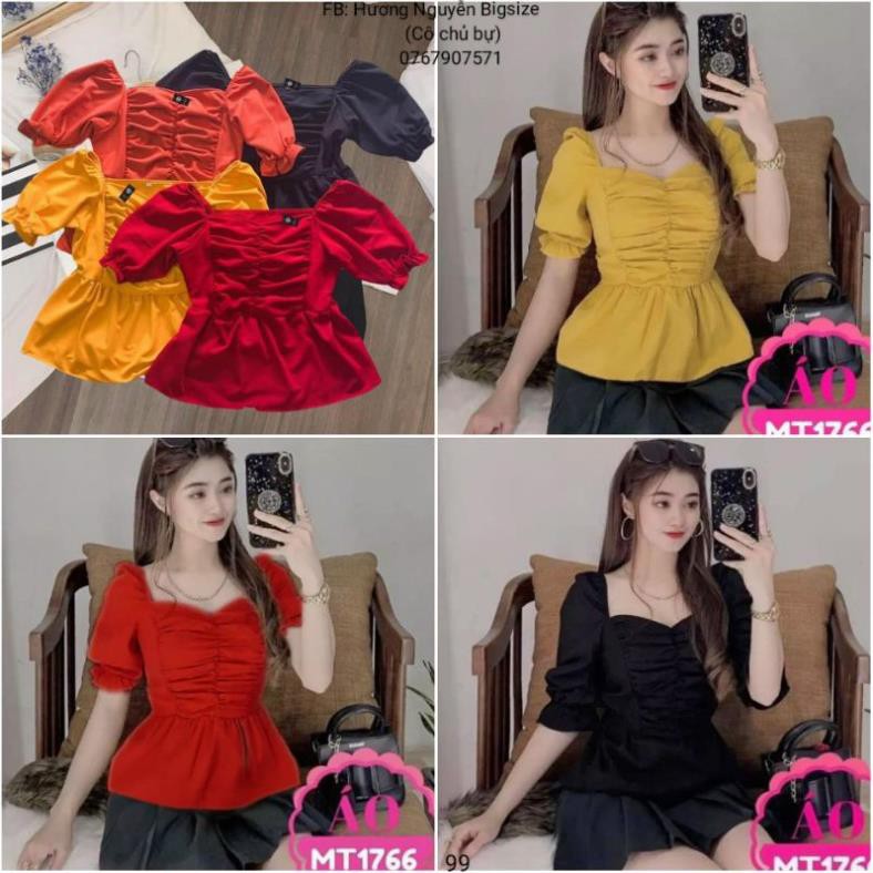 65-85kg Bigsize ÁO KIỂU PEPLUM NHIỀU MÀU GIÁ RẺ 😍